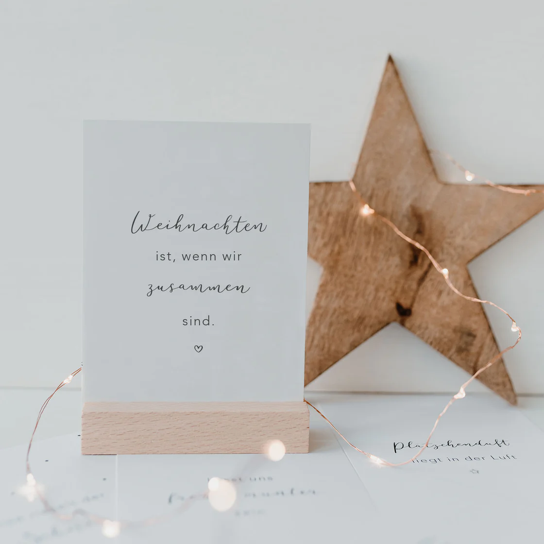 Eulenschnitt Weihnachtskarte Weihnachten ist