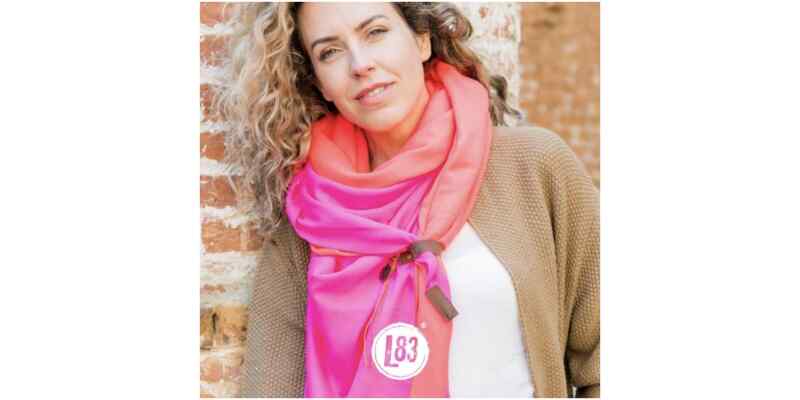 Lot83 Schal Fien Twin neonorange pink