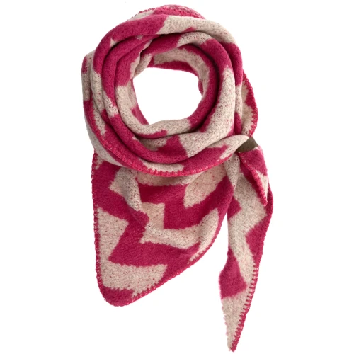 Lot83 Schal Nina Zigzag offwhite pink
