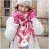 Lot83 Schal Nina Zigzag offwhite pink