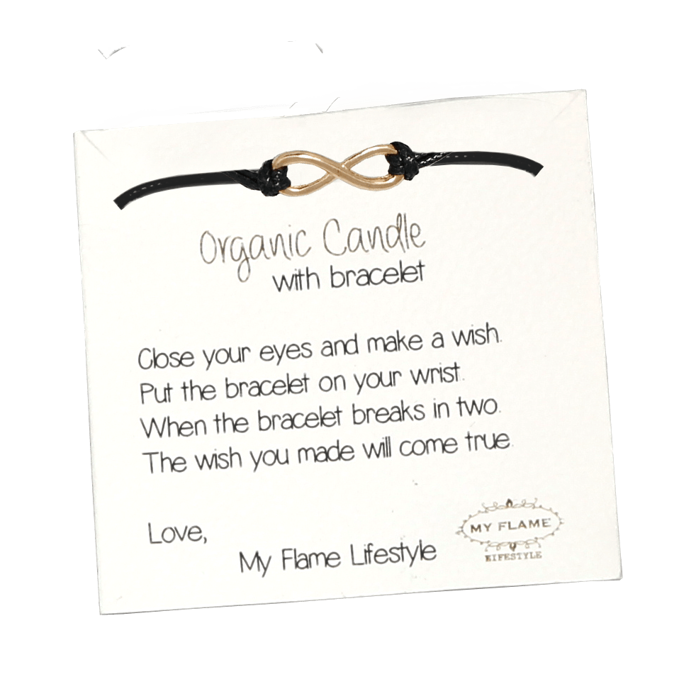 Kerze mit Armband Infinity