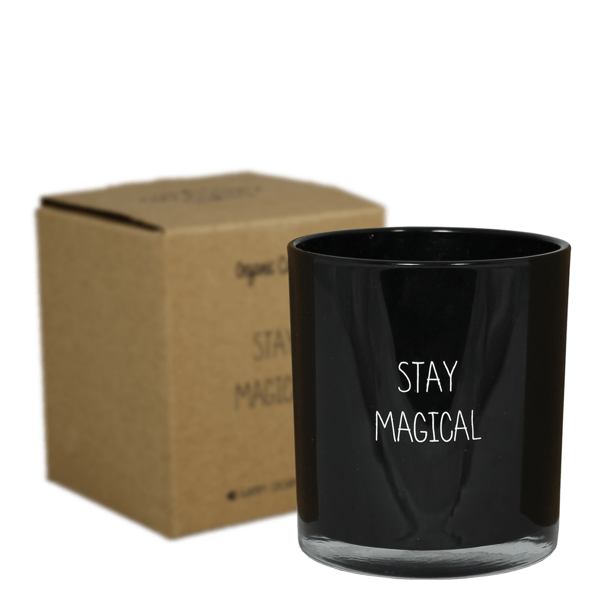 Kerze mit Holzdocht - Stay magical