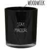 Kerze mit Holzdocht - Stay magical