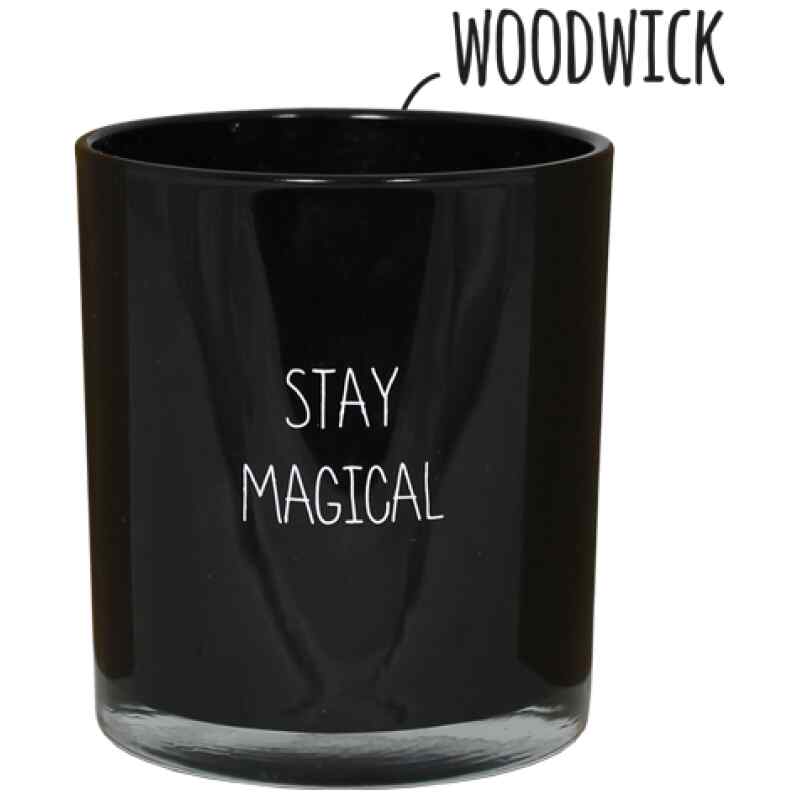 Kerze mit Holzdocht - Stay magical