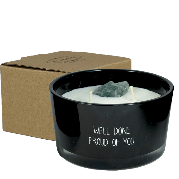 Kerze mit Kristall - Well done