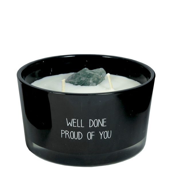 Kerze mit Kristall - Well done