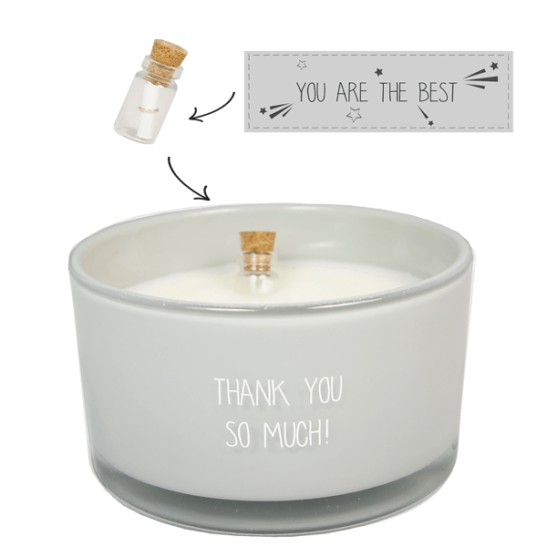 gl.mb.003.03 Kerze Message in a Bottle - Thank you so much