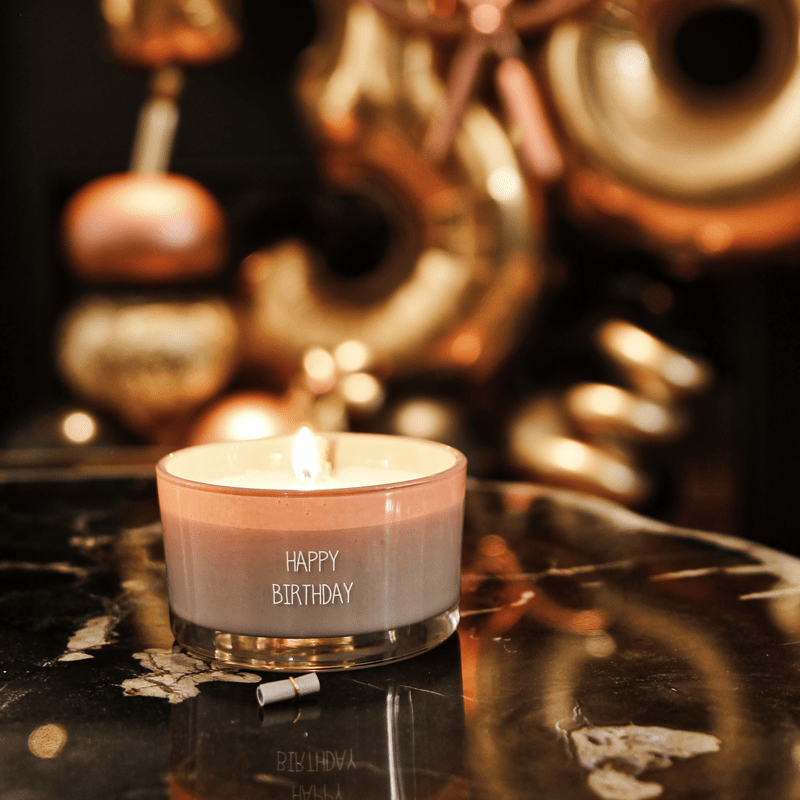 gl.mb.003.05 Kerze Message in a Bottle - Happy Birthday