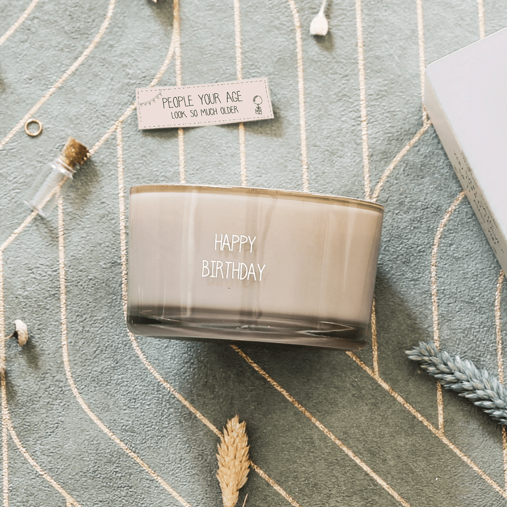 gl.mb.003.05_1 Kerze Message in a Bottle - Happy Birthday