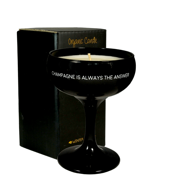 Kerze Champagner-Schale Champagne is always the answer