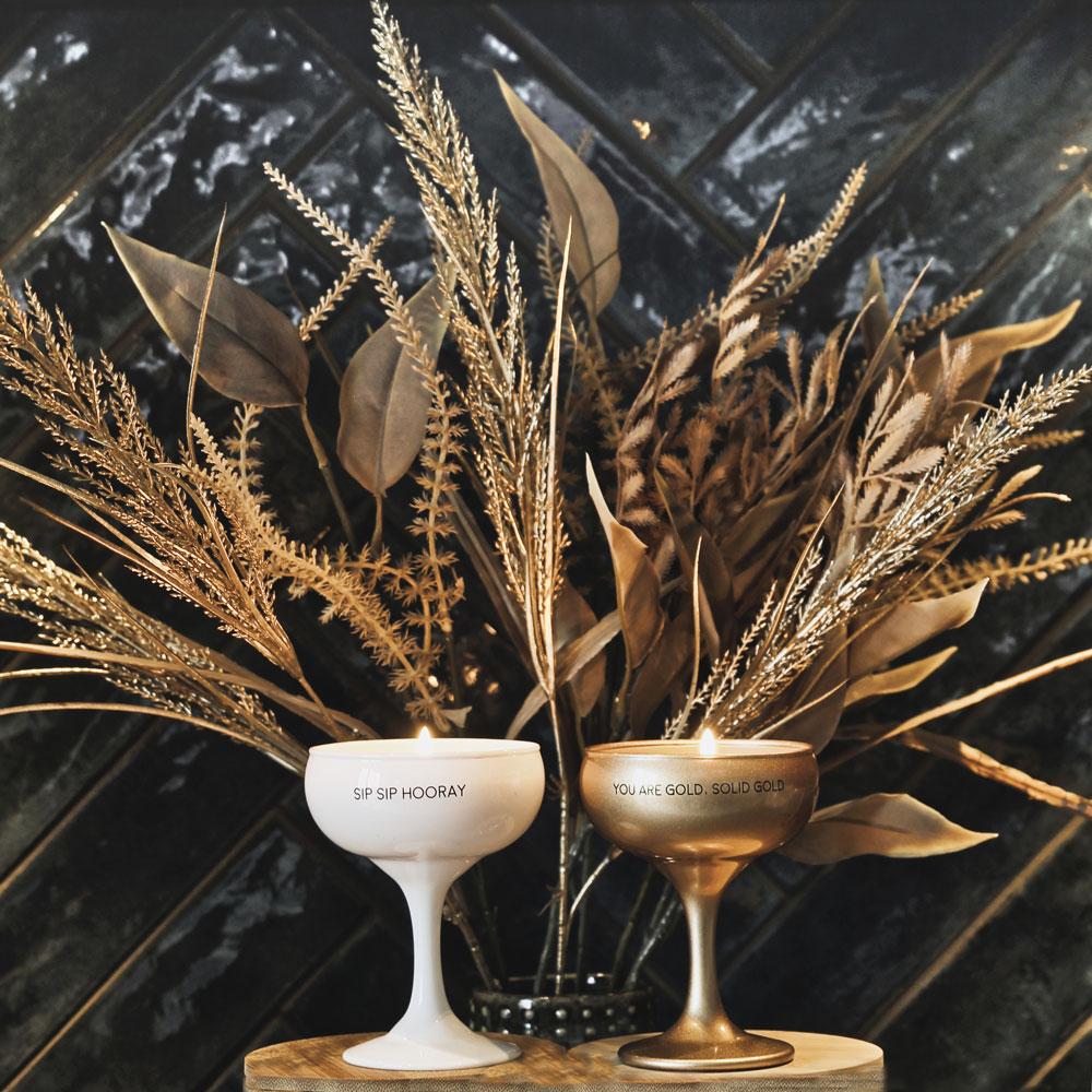 Kerze Champagner-Schale Sip Sip Hooray