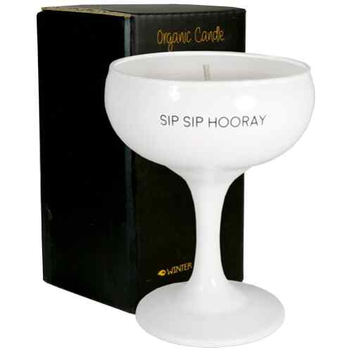 Kerze Champagner-Schale Sip Sip Hooray