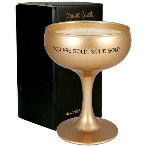 Kerze Champagner-Schale You are Gold Solid Gold