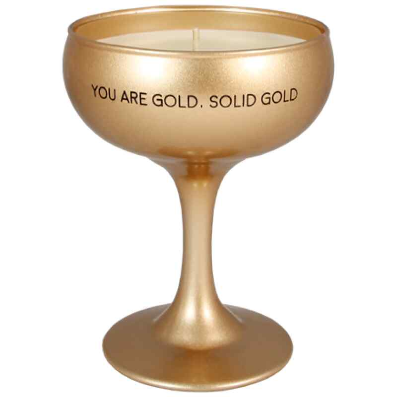Kerze Champagner-Schale You are Gold Solid Gold