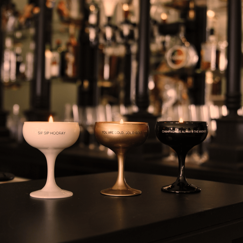 Kerze Champagner-Schale Sip Sip Hooray