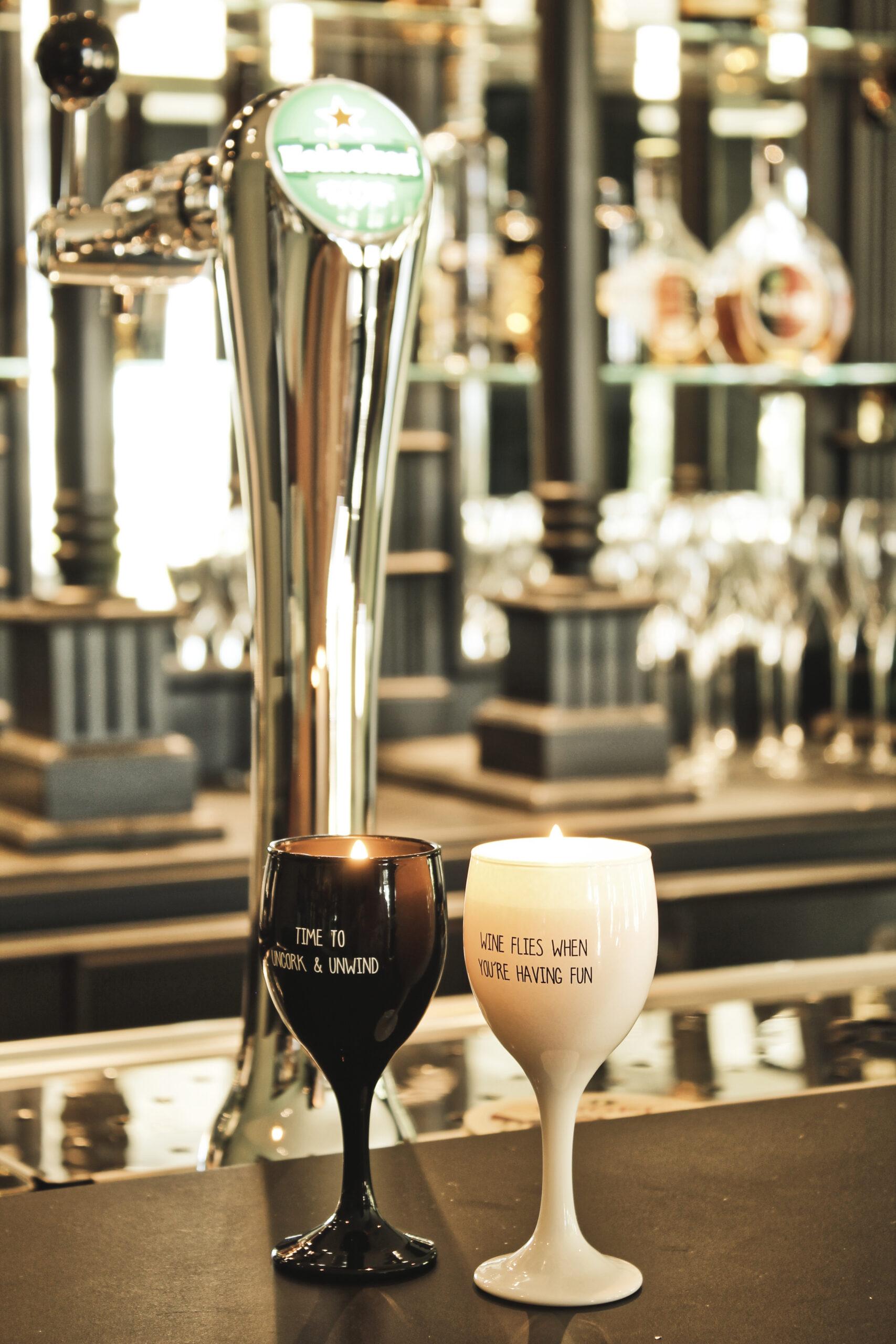 Kerze Weinglas groß I need a Hug