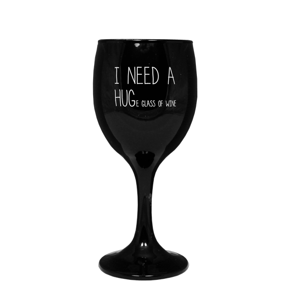 Kerze Weinglas groß I need a Hug