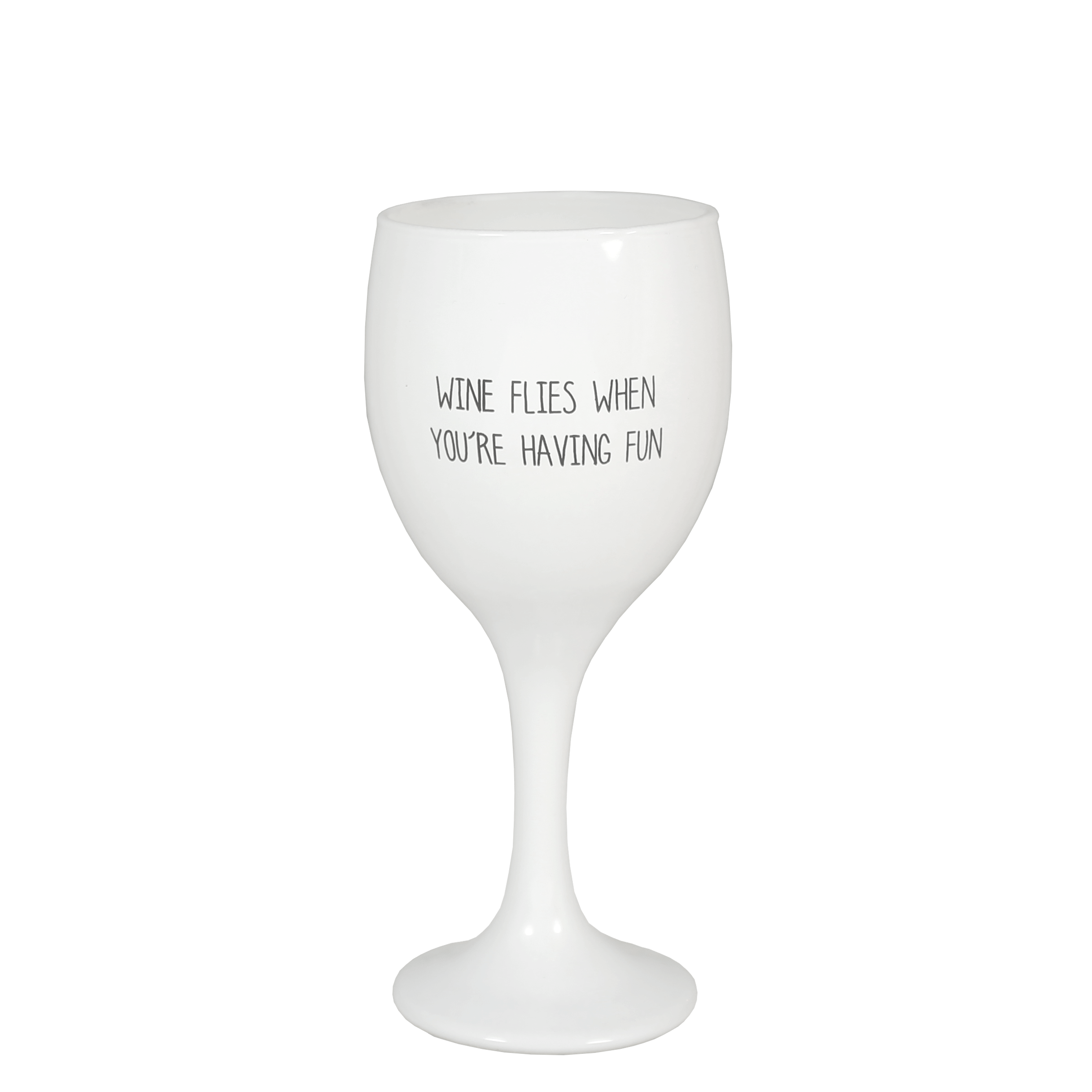 Kerze Weinglas klein Wine flies when you are having fun