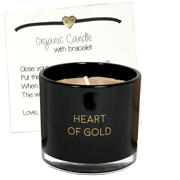 Kerze mit Armband Heart of Gold