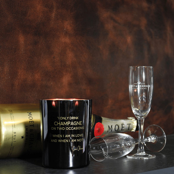 xbg.1012.sbl_1png Kerze Quotes - I only drink Champagne