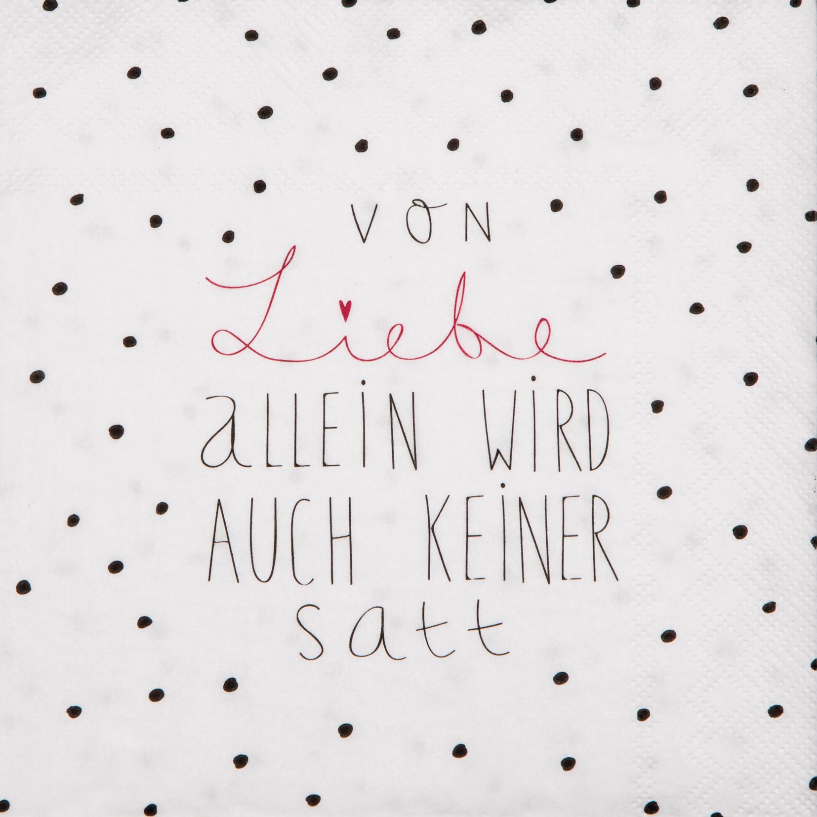 Räder Servietten Von Liebe allein 20 Stück