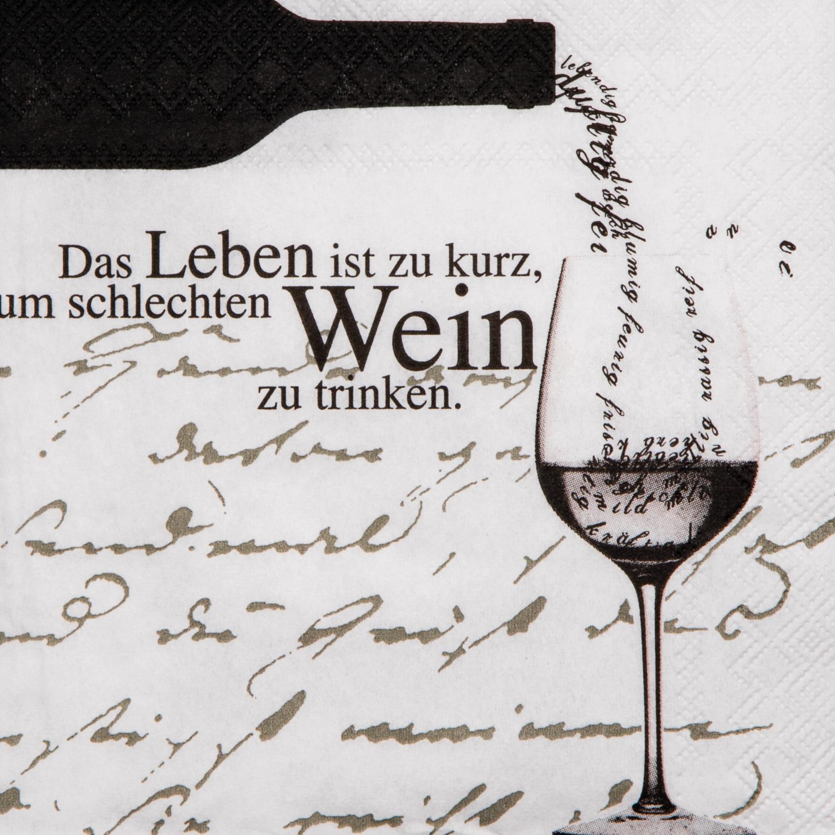 Cocktailservietten Das Leben ist zu kurz 20 Stück