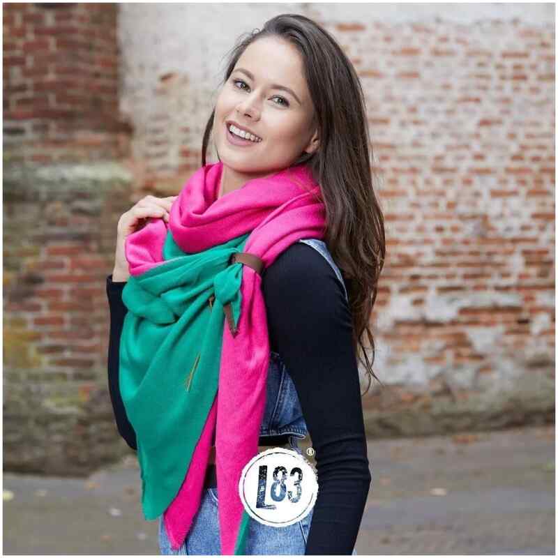 Lot83 Schal Fien Twin grün rosa