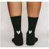 Eulenschnitt Socken Herz schwarz