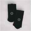 Eulenschnitt Socken Smiley schwarz