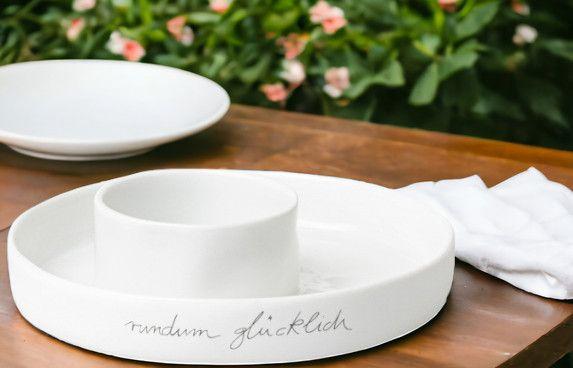 Räder Porzellan Schale Mittelpunkt rundum glücklich