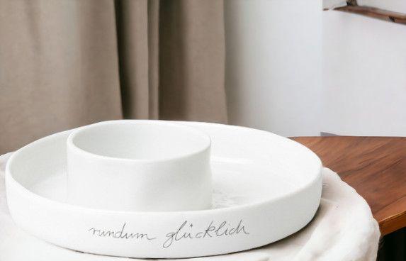 Räder Porzellan Schale Mittelpunkt rundum glücklich