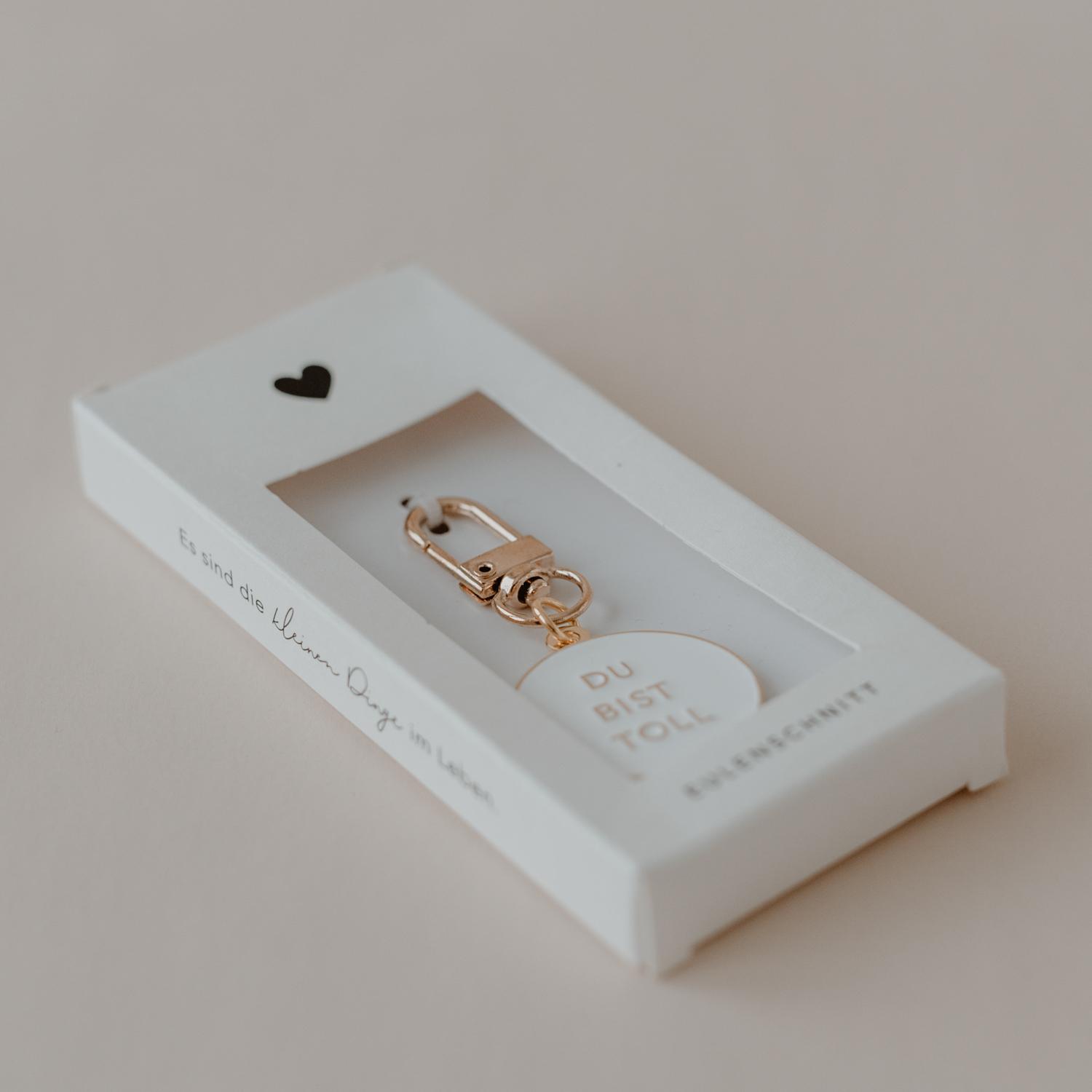 Eulenschnitt Schlüsselanhänger Du bist toll