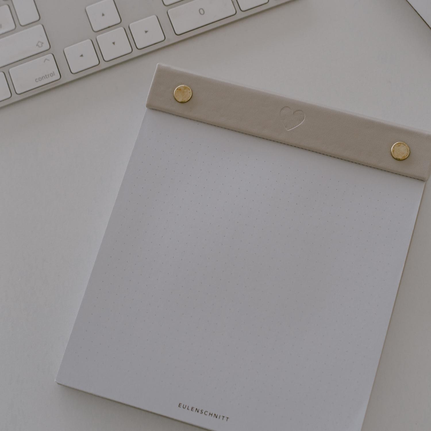 Eulenschnitt Notizblock Herz nachfüllbar