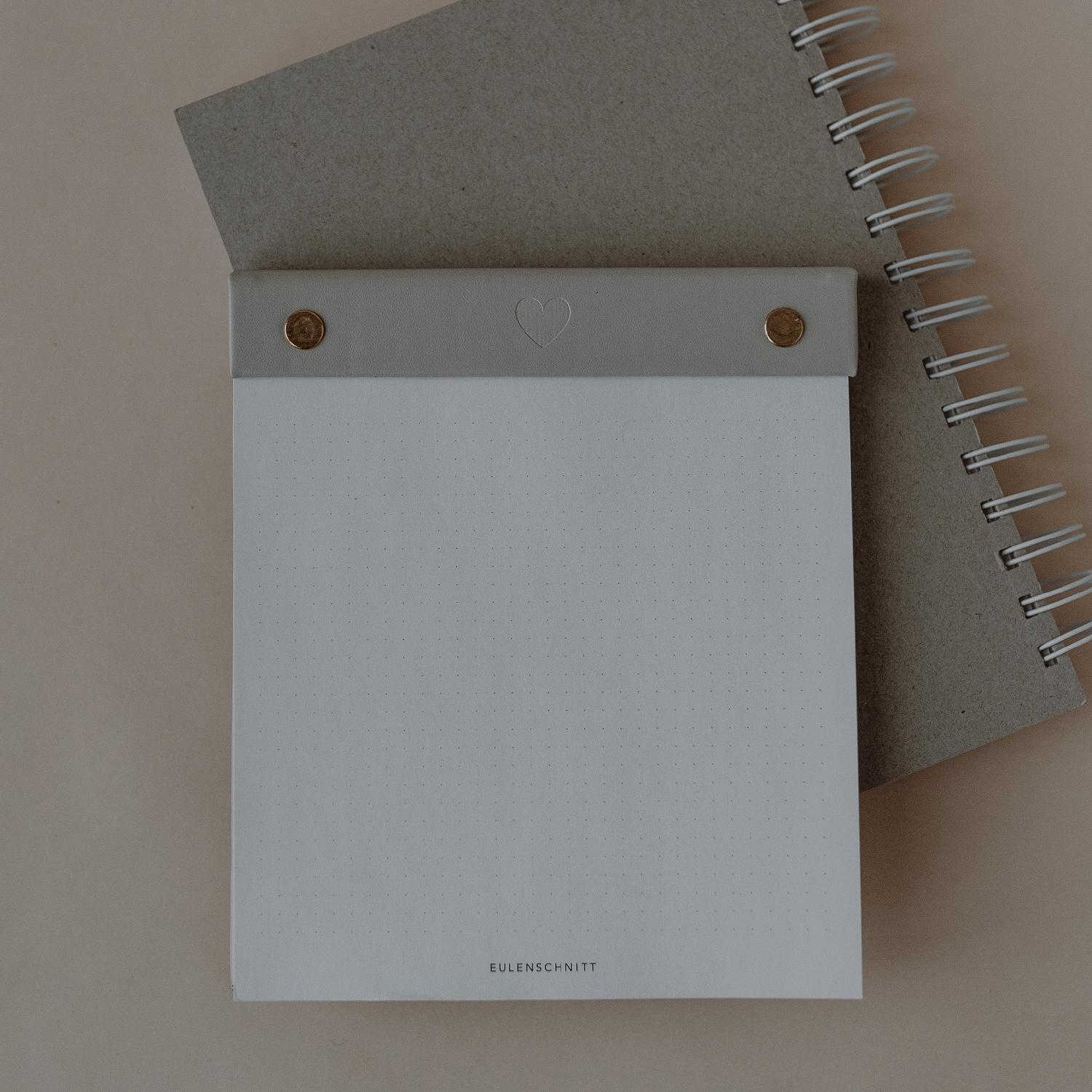 Eulenschnitt Notizblock Herz nachfüllbar