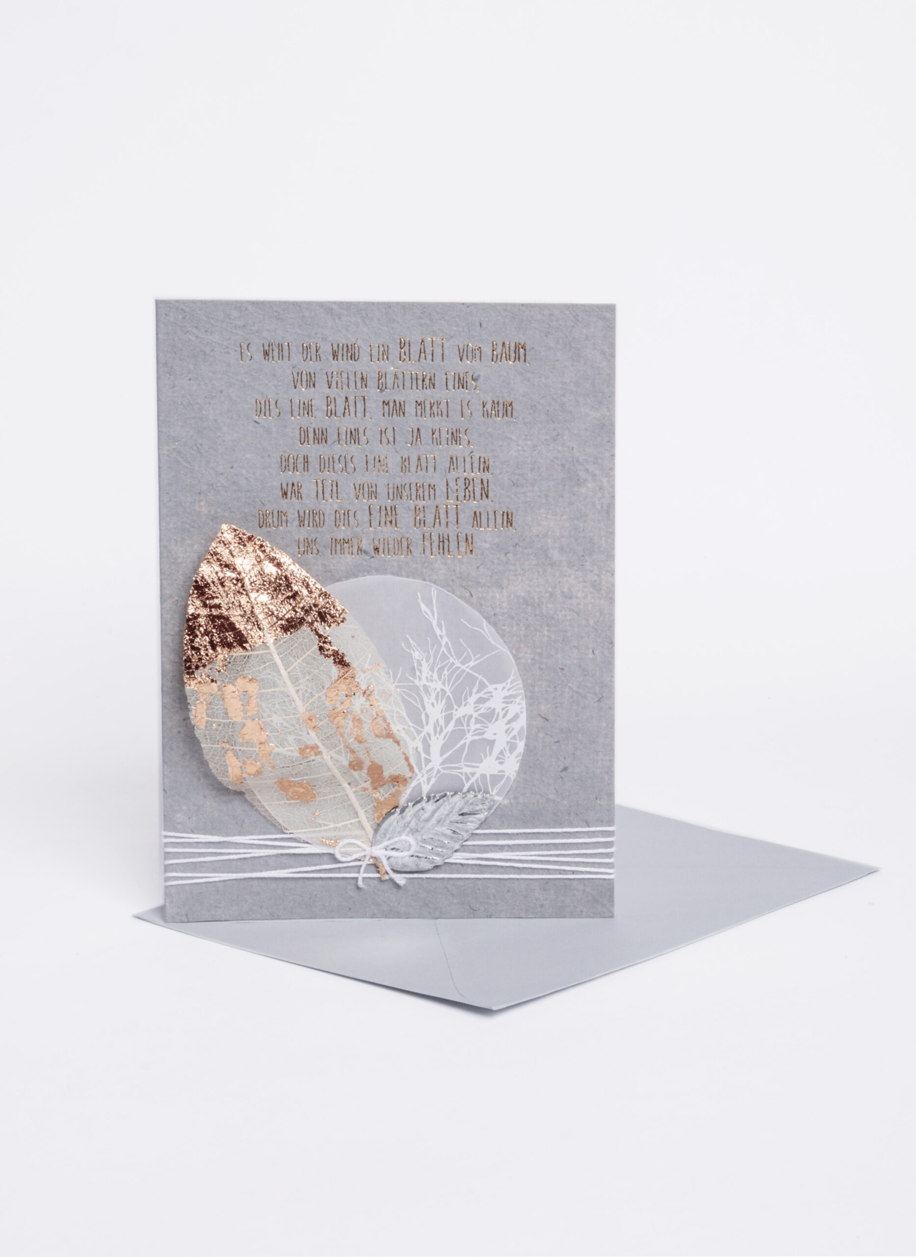 Goodoldfriends Blätter Trauerkarte Blatt