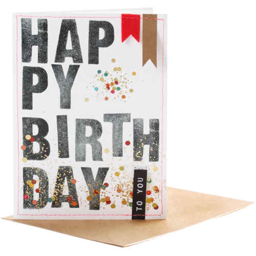 Goodoldfriends Buchstabenkarte Happy Birthday