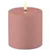 LED-Stumpenkerze für Außen 10 * 10 cm Staubiges Rosa 2 LED-Stumpenkerze für Außen 10 * 10 cm Staubiges Rosa