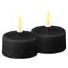 LED-Teelichter schwarz 2 Stück