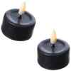 LED-Teelichter schwarz 2 Stück
