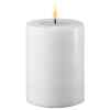LED Blockkerze weiß 7,5 x 10 cm