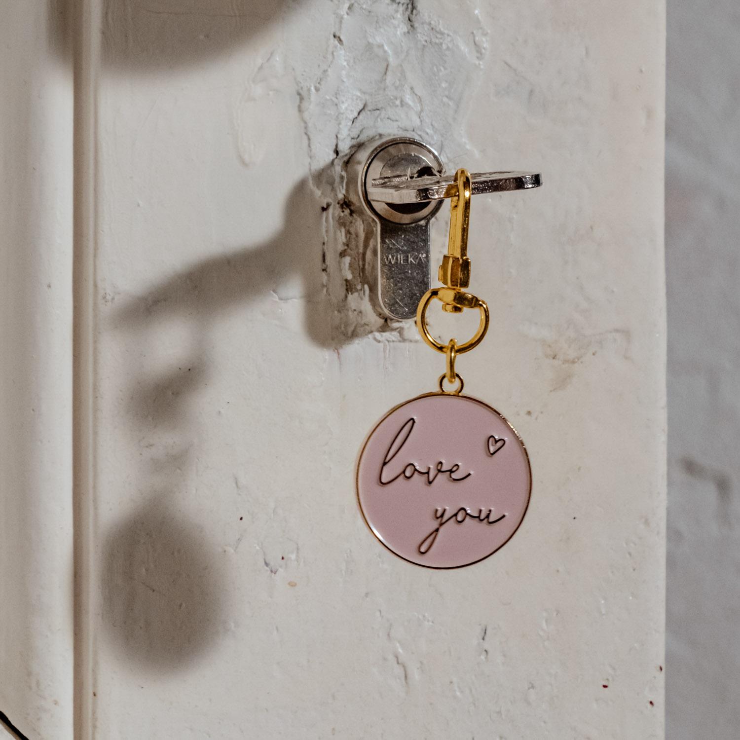 Eulenschnitt Schlüsselanhänger Love you