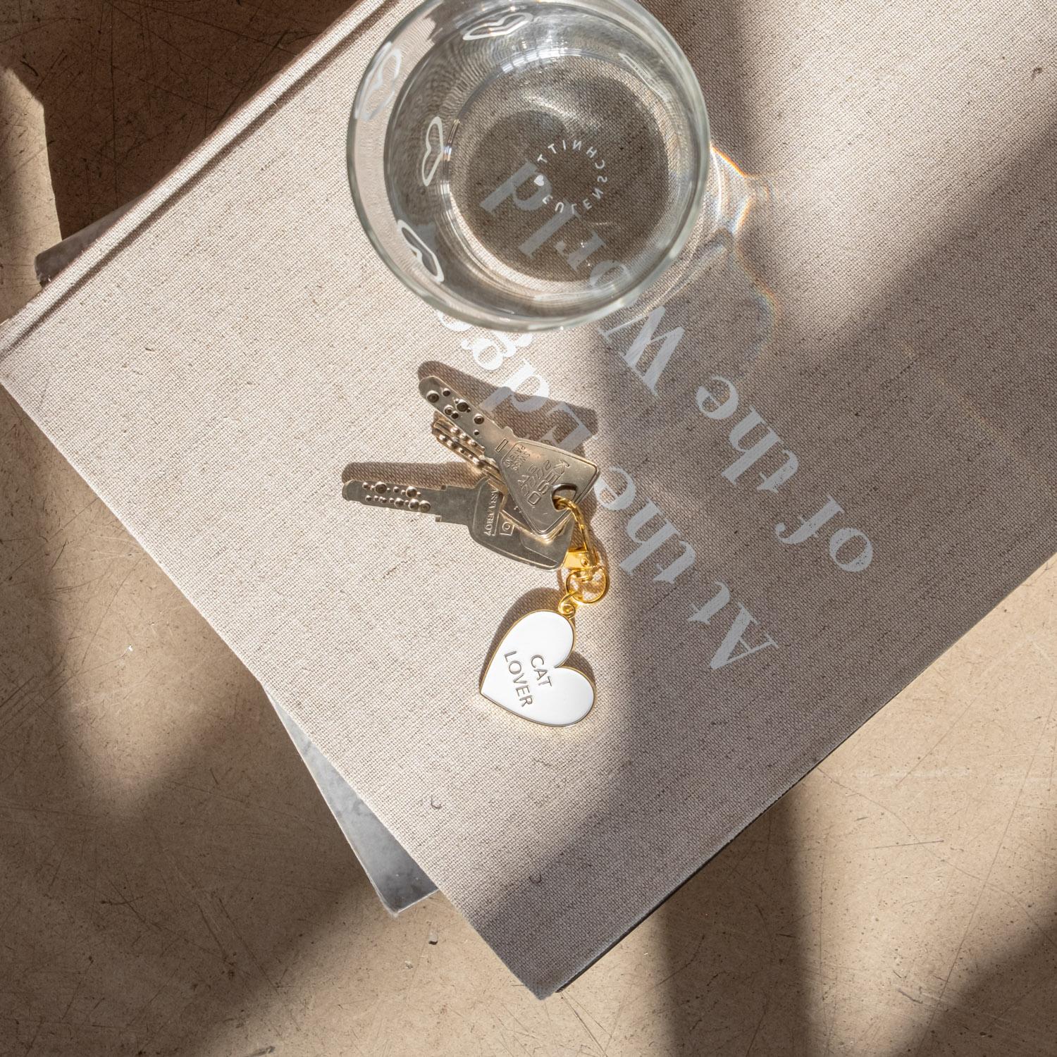 Eulenschnitt Schlüsselanhänger Cat Lover