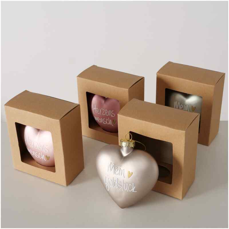 Weihnachtskugel Herzensmensch 4 Sorten 4 Weihnachtskugel Herzensmensch 4 Sorten