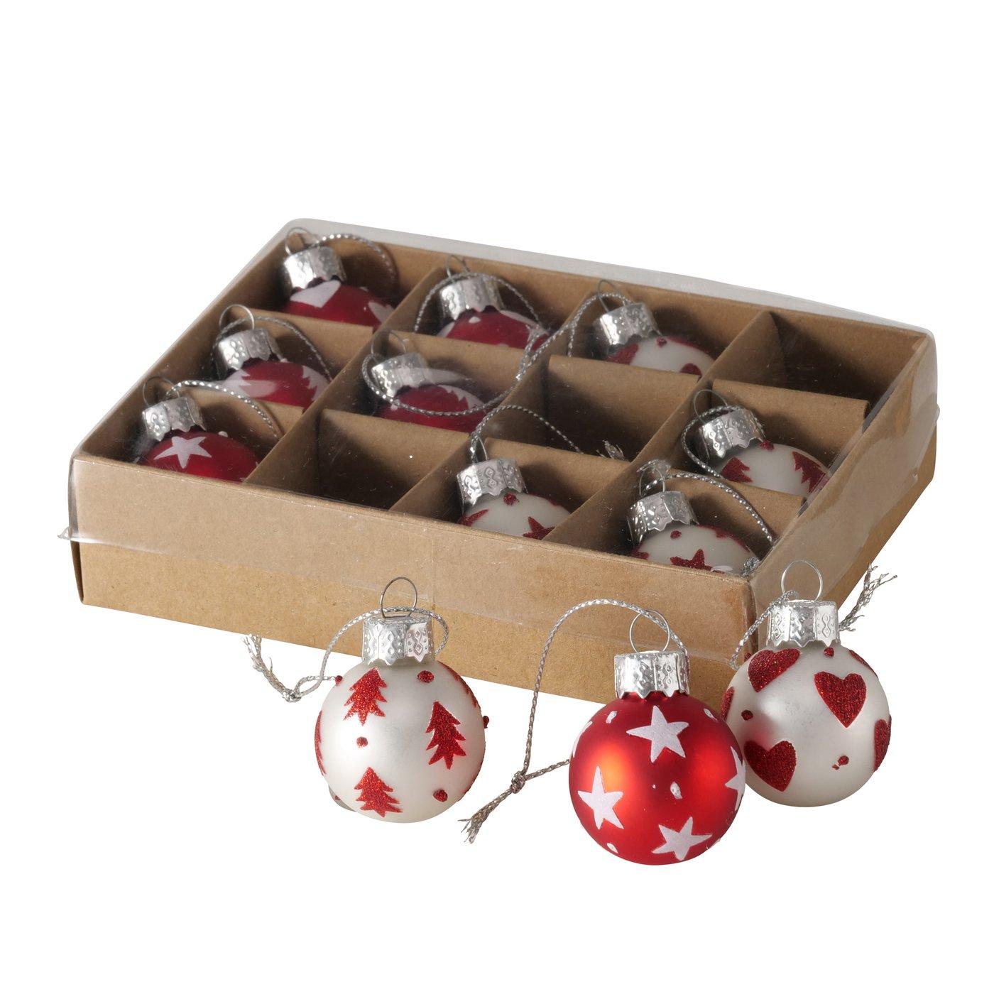 Weihnachtskugel Nollag 12er Set klein