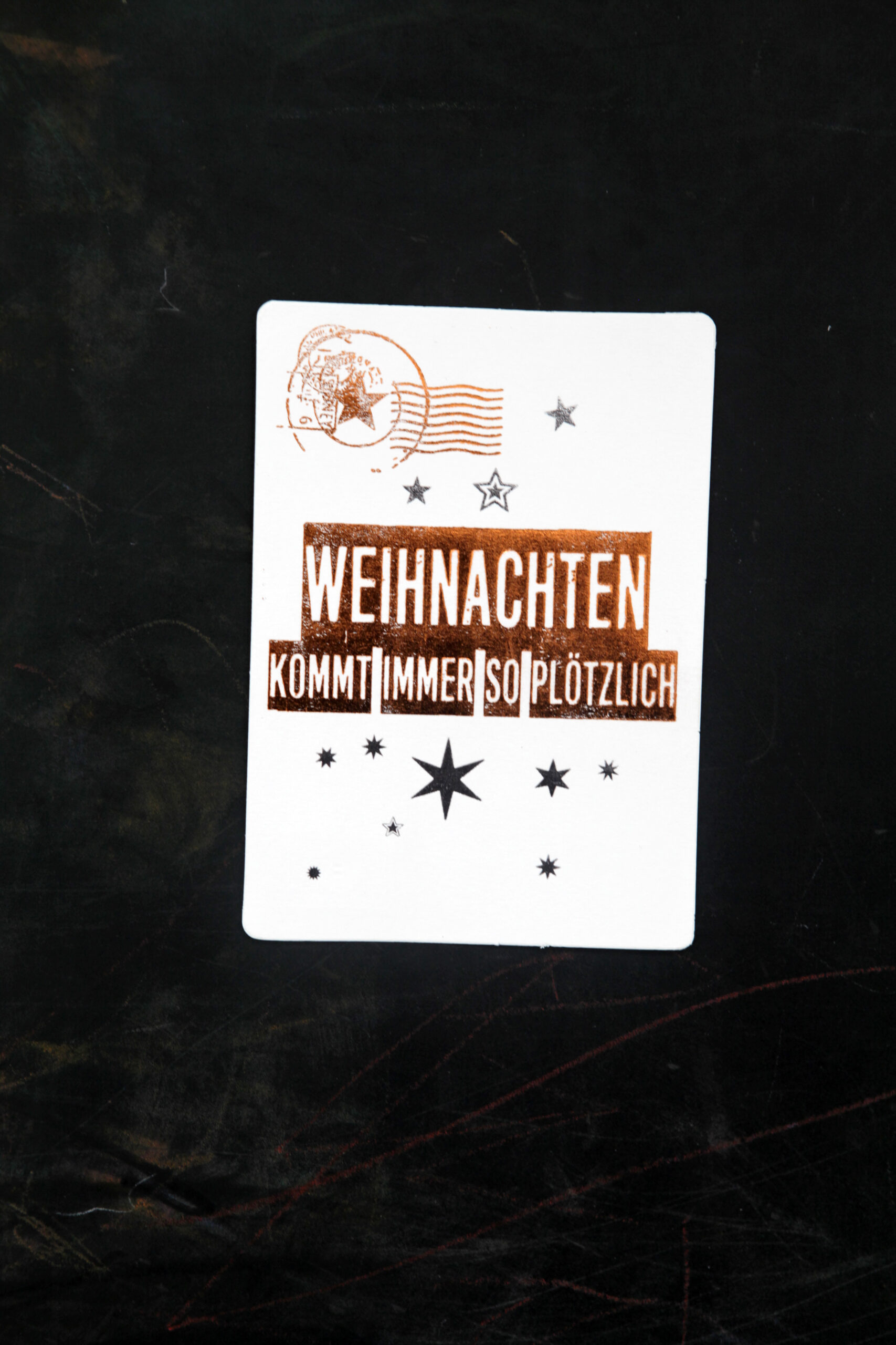 Goodoldfriends Winter Postkarte Weihnachten kommt immer so plötzlich