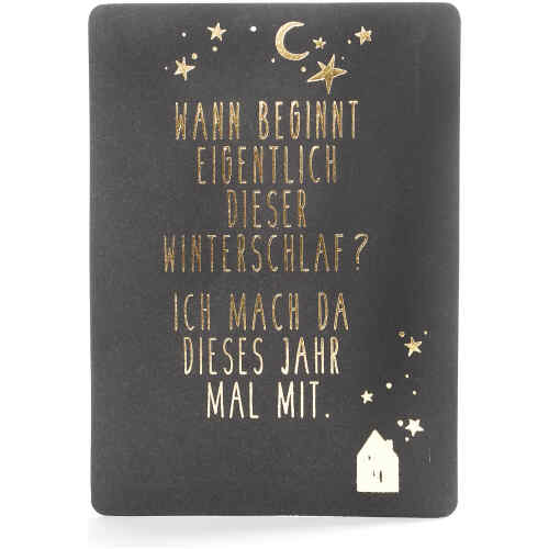 Goodoldfriends Winter Postkarte Wann beginnt eigentlich dieser Winterschlaf