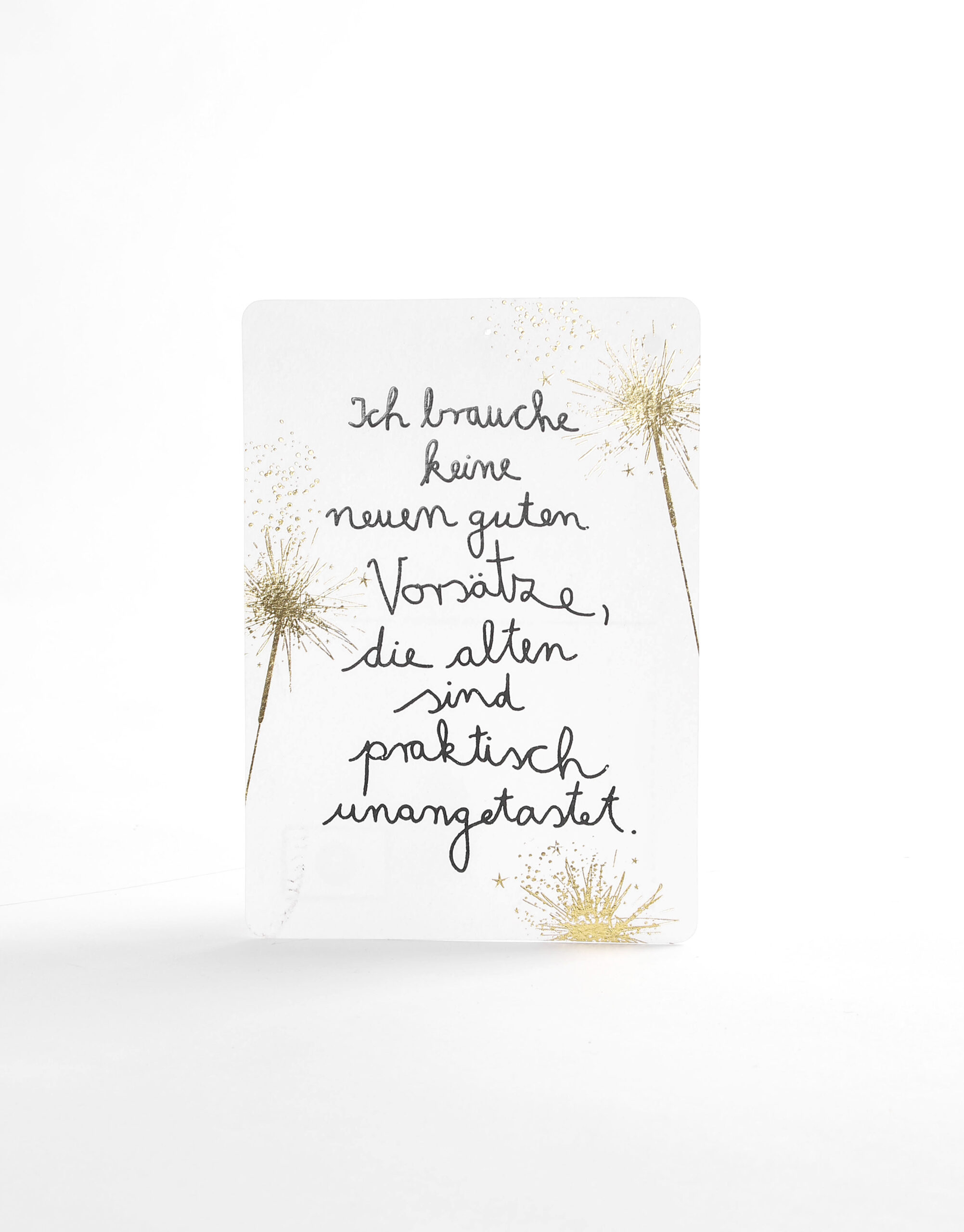 Goodoldfriends Winter Postkarte Ich brauche keine neuen guten Vorsätze