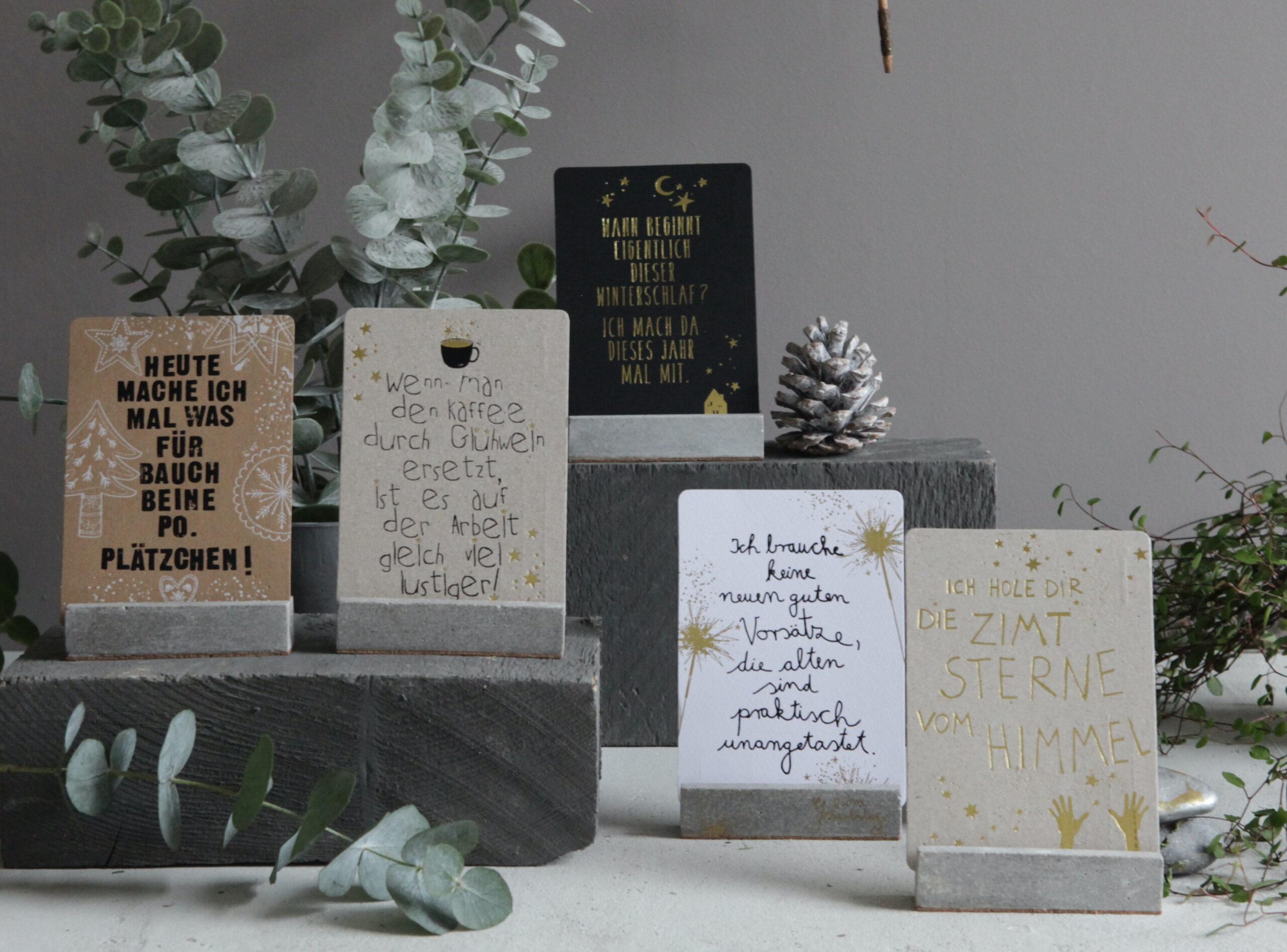 Goodoldfriends Winter Postkarte Bauch Beine Po