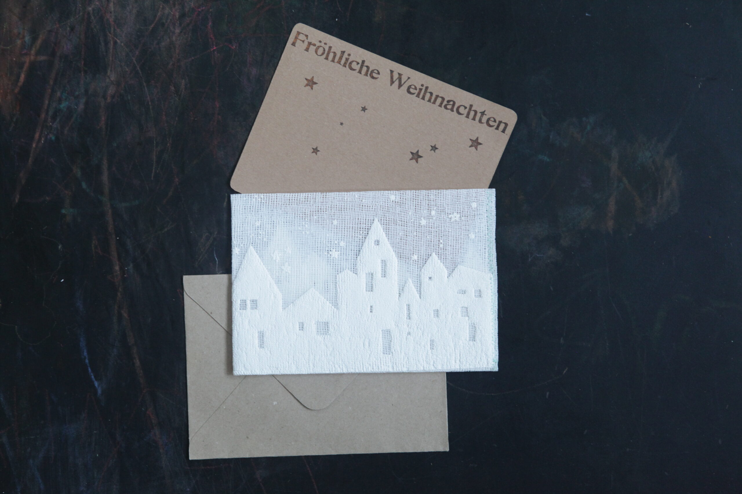 Goodoldfriends Winter Lichtpost Häuser