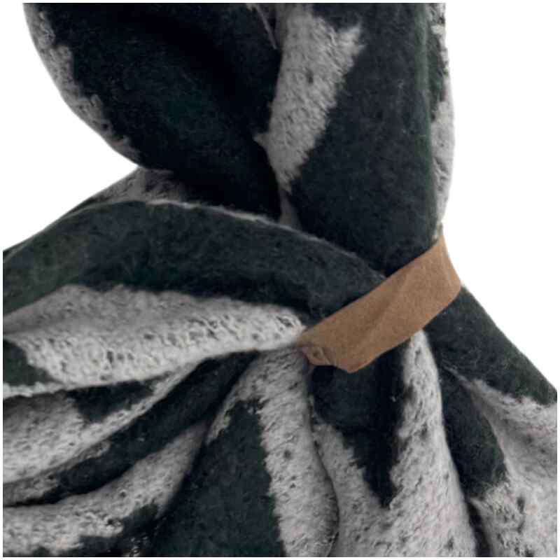 Lot83 Schal Nina Zigzag schwarz grau